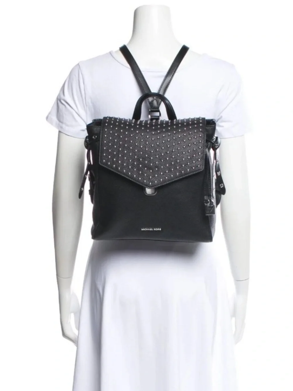 Michael‎ Kors Bristol Medium Studded Leather Black Backpack